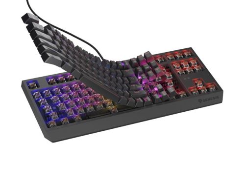 Клавиатура Genesis Gaming Keyboard Thor 230 TKL US RGB Mechanical Outemu Brown Black Hot Swap