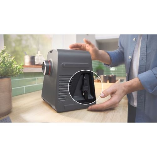 Месомелачка Bosch MFWS440B, Meat mincer - MultiPower 1900 W, Planetary gearbox, 2,5 kg/min, kebbe attachment, sausage attachment, reverse function, Black