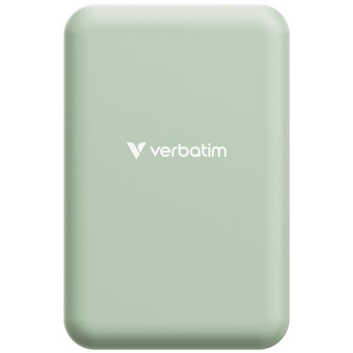 Външна батерия Verbatim Charge 'n' Go Essentials Power Bank Magnetic Wireless 20000mAh Green