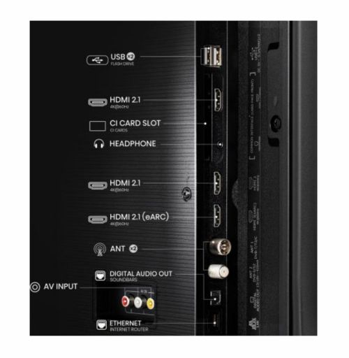 Телевизор Hisense 55" E7Q, 4K Ultra HD 3840x2160, QLED, Quantum Dot, HDR 10+, HLG, Dolby Vision, DTS Virtual X, Smart TV, WiFi, Light Sensor, BT, Anyview Cast, 3xHDMI, 2xUSB, LAN, CI+, DVB-T2/C/S2, Black