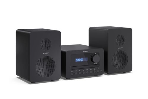 Аудио система Sharp Audio Systems XL-B514(BK), HI-FI MICRO SYSTEM, 40W (peak), FM radio with RDS,  Bluetooth v5.0, CD player, USB MP3 playback, 3.5mm Headphone jack / line-out, wooden speaker, Black