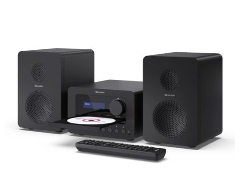 Аудио система Sharp Audio Systems XL-B514(BK), HI-FI MICRO SYSTEM, 40W (peak), FM radio with RDS,  Bluetooth v5.0, CD player, USB MP3 playback, 3.5mm Headphone jack / line-out, wooden speaker, Black