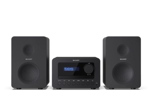 Аудио система Sharp Audio Systems XL-B514(BK), HI-FI MICRO SYSTEM, 40W (peak), FM radio with RDS,  Bluetooth v5.0, CD player, USB MP3 playback, 3.5mm Headphone jack / line-out, wooden speaker, Black
