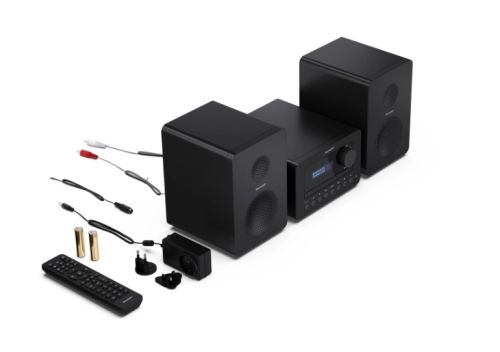 Аудио система Sharp Audio Systems XL-B514(BK), HI-FI MICRO SYSTEM, 40W (peak), FM radio with RDS,  Bluetooth v5.0, CD player, USB MP3 playback, 3.5mm Headphone jack / line-out, wooden speaker, Black