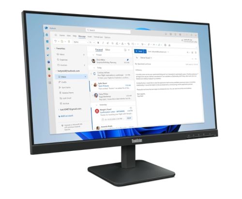 Монитор Lenovo ThinkVision S24-4e 23.8" IPS WLED, 1920x1080, 16:9, 4ms, 100Hz, 250 cd/m2, 1300:1, HDMI, VGA, Tilt