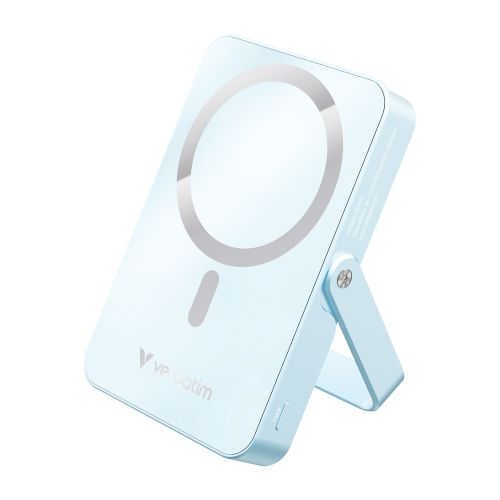Външна батерия Verbatim Charge 'n' Go Power Bank with Stand Magnetic Wireless 10000mAh Blue