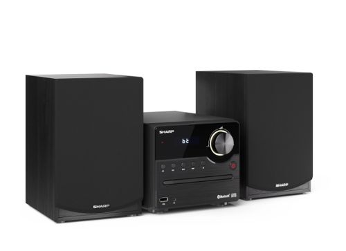 Аудио система Sharp Audio Systems XL-B512(BK), HI-FI MICRO SYSTEM, 45W total max power output, FM PLL tuner, Bluetooth v5.0, CD player, USB, 3.5mm Aux-in / line-in, wooden speaker, Black