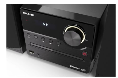 Аудио система Sharp Audio Systems XL-B512(BK), HI-FI MICRO SYSTEM, 45W total max power output, FM PLL tuner, Bluetooth v5.0, CD player, USB, 3.5mm Aux-in / line-in, wooden speaker, Black