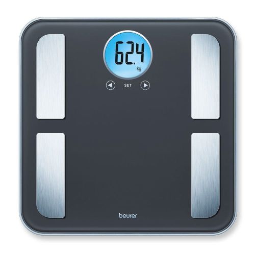 Везна Beurer BF 195 diagnostic bathroom scale; round LCD display; Weight, body fat, body water, muscle percentage, bone mass, AMR calorie display; 180 kg