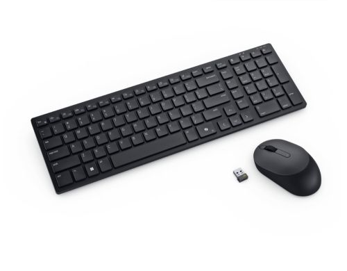 Комплект Dell Pro Compact Silent Keyboard and Mouse - KM555 - US International (QWERTY)