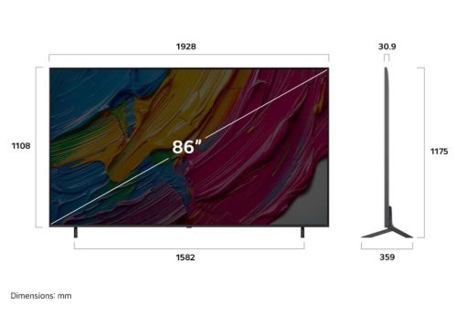 Телевизор LG 86QNED80A3A, 86" 4K QNED HDR Smart TV, 3840x2160, DVB-T2/C/S2, Alpha 7 AI Processor, HDR10 / HLG, webOS 25 ThinQ, VRR / ALLM / HGiG, 4K Upscaling, WiFi 5, Voice Controll, Bluetooth 5.1, AirPlay 2, LAN, CI, HDMI, SPDIF, Google Cast, 2 pole Sta