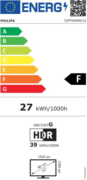 Телевизор Philips 32PFS6900/12, 32" FHD LED 1920x1080, DVB-T/T2/T2-HD/C/S/S2, Ambilight 3, HDR 10, HLG, Dolby Audio, Smart, Titian, Pixel Plus FHD, 8GB, HDMI*3, USB*2, 802.11n, 12W RMS, Black