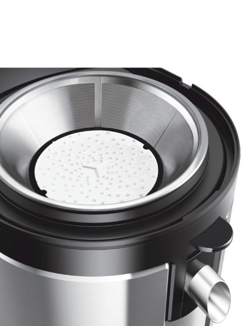 Сокоизстисквачка Bosch MES4010, Centrifugal juicer 1200 W, 3 speeds, 3 lt pulp container, 1.5 ltr juice container & foam separator, XXL feeding tube (84 mm), ceramic knife, electropolished stainless steel sieve, die-cast aluminum body and clamps, juice ou