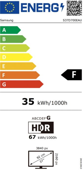 Монитор Samsung 37D700 37" VA 3840x2160 5ms 60Hz DP HDMI Black