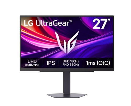 Монитор LG 27G810A-B, UltraGear 27" 4K IPS, 1ms (GtG), 1000:1, 400cd/m2, UHD 3840x2160, Dual-Mode (UHD 180Hz, FHD 360Hz), HDR 10, DCI-P3 95.0%, AMD FreeSync, G-SYNC Compatible, HDMI, DisplayPort, USB, Headphone Out, Reader mode, Tilt, Height Adjustable, P