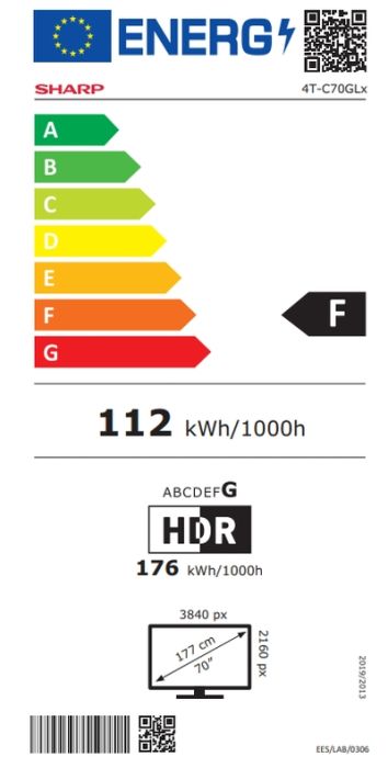 Телевизор Sharp 70GL4260E, 70" Google TV, 4K Ultra HD 3840x2160 Frameless, AQUOS, DVB-T/T2/C/S/S2, Active Motion 1000, HDR10, Dolby Atmos, Dolby Vision, Google Assistant, Chromecast, HDMI 2.1 with eARC, 3.5mm Headphone jack / line-out, USB, Wi-Fi, Bluetoo