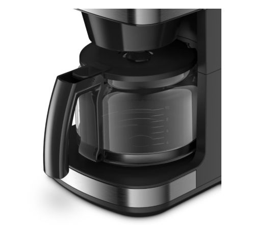 Кафемашина Krups KM832810 Grind & Brew, metalic grinder, 3 grinding settings, digital display, timer, 1.25L