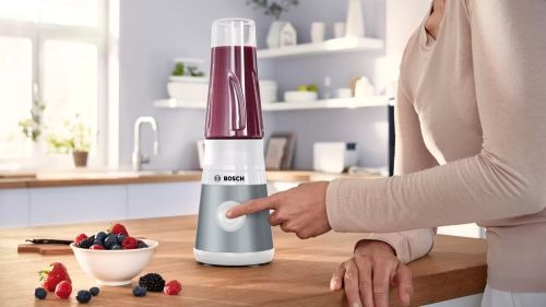 Блендер Bosch MMB2111T, Blender VitaPower Series 2, 0,6 L, 450 W, ToGo bottle from Tritan, Silver