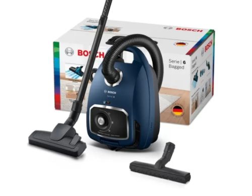 Прахосмукачка Bosch BGB6X300 Series 6, Vacuum cleaner with bag, 4l, Blue