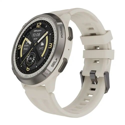 Часовник HiFuture MIX3 Latte, 1.43" AMOLED, 466*466, Powered by Dual Core & Syntra AI, Bluetooth Call, 3ATM Waterproof, Compass & Altimeter, 24/7 True Heart Rate & Blood Oxygen Sensor, Up to 10 days daily use