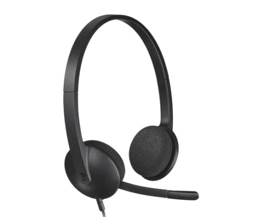 Слушалки Logitech H340 USB Computer Headset, Black