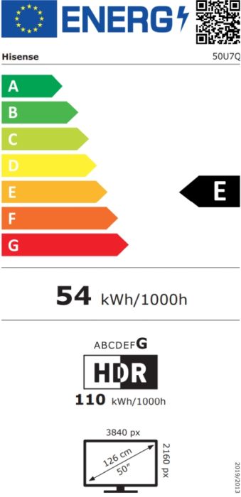 Телевизор Hisense 50" U7Q, 4K Ultra HD 3840x2160, ULED, FALD, Quantum Dot, 144Hz, IPS, HDR 10+, HLG, Dolby Vision IQ, Dolby Atmos, Smart TV, WiFi 5GHz, WiFi Direct, BT, Anyview Cast, 4xHDMI, 2xUSB, LAN, CI+, DVB-T2/C/S2, Black