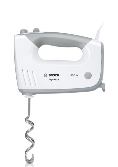 Миксер Bosch MFQ36440, Hand mixer, ErgoMixx, 450 W, Included blender & transparent jug, White
