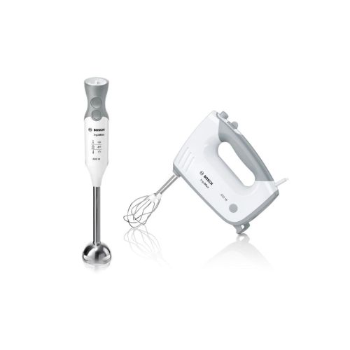 Миксер Bosch MFQ36440, Hand mixer, ErgoMixx, 450 W, Included blender & transparent jug, White