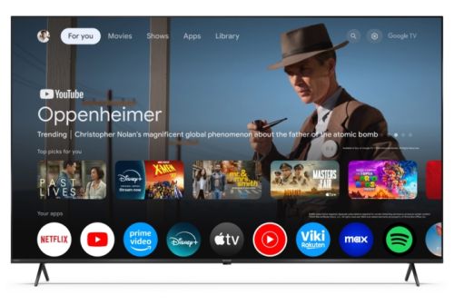 Телевизор Sharp 65HP5265E, 65" QLED Google TV, 4K Ultra HD 3840x2160 Frameless, 1 000 000:1, AQUOS, DVB-T/T2/C/S/S2, Active Motion 1000, HDR10, Dolby Atmos, Dolby Vision, Google Assistant, Google Cast, HDMI 2.1 with eARC, 3.5mm Headphone jack / line-out, 