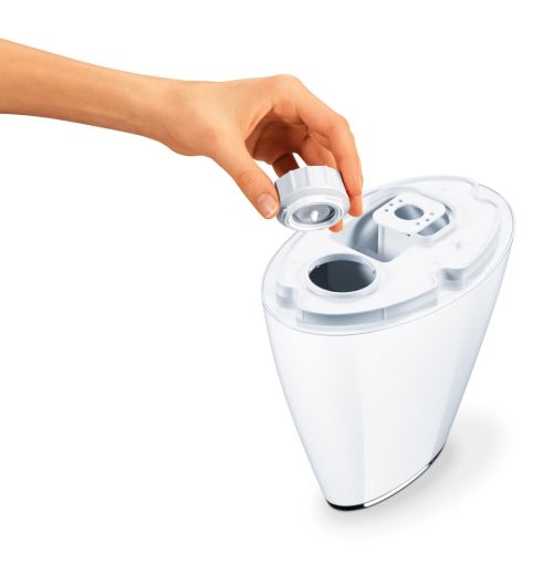 Овлажнител на въздух Beurer LB 37 air humidifier white; ultrasound humidification technology; 15 aroma pads; clianing brush; 20 watts; max. 20m2