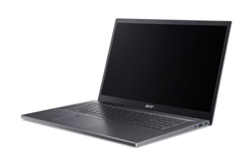 Лаптоп Acer Aspire 17, A17-51M-59K6, Intel Core 5 120U (up to 5.00GHz, 12MB), 17.3" FHD (1920x1080) IPS slim bezel LCD, 16GB DDR5 4600MHz, 512GB PCIe NVMe SSD, Intel UMA, FHD Cam,WiFi 6E, BT 5.1, Backlit Kbd, No OS, Steel Gray