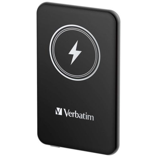 Външна батерия Verbatim MCP-5BK Power Pack 5000 mAh with UBS-C PD 20W / Magnetic Wireless Charging 15W Black