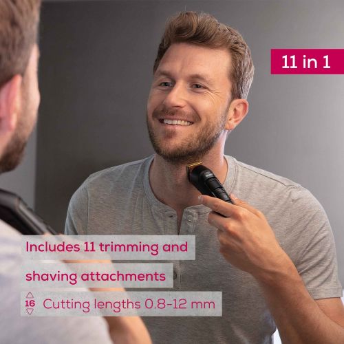Машинка за подстригване Beurer MN9X body groomer, 11 attachments with 16 cutting lengths for trimming and shaving on the entire body, Waterproof (IPX7),  Quick-charge function, LED display, Incl. practical hard case