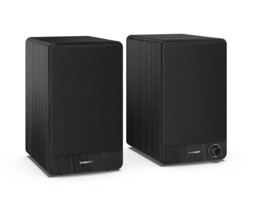 Аудио система Sharp Audio Systems CP-SS30(BK), Hifi Systems BOOKSHELF SPEAKERS 60W (2 x 30W) RMS 2, Bluetooth v5.0, USB playback, MP3 Audio decoder, RCA L/R In, 3.5mm Aux-in / line-in, Digital optical-in, Wooden speaker, Black