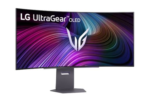 Монитор LG 45GX90SA-B, 44.5", OLED UltraGear 21:9 Curved Smart, 0.03 ms, WQHD (3440x1440), 240Hz, HDR 400, 1500000:1, 250 cd/m2, DCI-P3 98.5%, VRR, Free-sync, G-Sync, USB-C, PD 65W, HDMI, DP, PBP, Speakers 7W x2, Bluetooth, LG Switch, Height, Swivel, Tilt