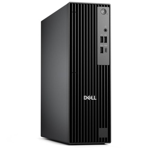 Настолен компютър Dell Pro Slim QCS1250, Intel Core Ultra 5 235 (13 TOPS NPU, 14 cores, up to 5.0GHz), 16GB: 1 x 16GB, DDR5, up to 5600 MT/s, 512GB SSD, Integrated Graphics, Wi-Fi 6E, Bulgarian Keyboard&Mouse, 180W, Win 11 Pro, 3Y PS