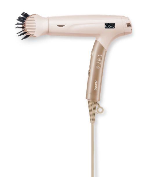 Сешоар Beurer HC 150 FusionDry Pro Hair dryer - Powerful, brushless motor, Ergonomic folding handle, Ion function, 3 heat & blower settings, cold air, Extra quiet, EasyClick - Magnetic attachments, LCD display, Bag
