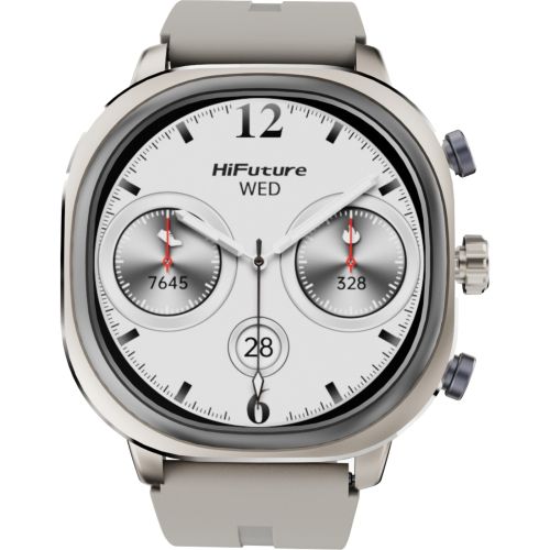 Часовник HiFuture AIX Lite Champagne Gold,  1.43" AMOLED,  466*466, Powered by Dual Core & Syntra AI, Bluetooth Call, 1ATM Waterproof, Sixth Generation Health Sensor, Up to 10 days daily use, Extra Fabric Strap inbox