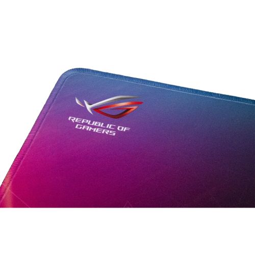 Подложка за мишка Asus ROG Strix Edge large, vertical gaming mouse pad with gaming-optimized surface, full-color anti-fray stitched edges and a non-slip rubber base