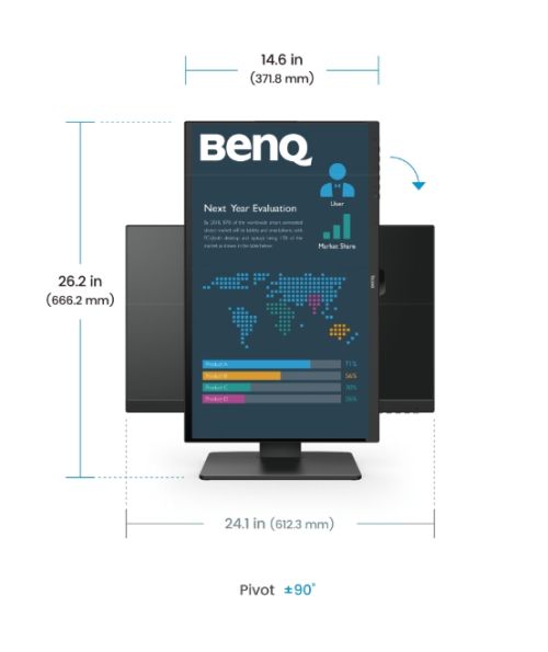 Монитор BenQ BL2786TC, 27" IPS, 1920x1080 FHD, AG, 100Hz, 5ms, 99% sRGB, B.I. Gen2, LBL, ePaper, Eye-CareU, Daisy Chain, Ergo Design, Coding mode, USB-C (DP alt. PD 65W), DP1.2, HDMI1.4, DP out (MST), Speaker 2Wx2, Height Adj. 130mm, VESA 100