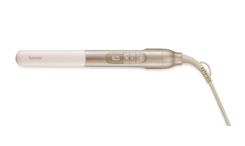 Преса Beurer HS 70 Hair straightener, Ceramic-coated heating plates, Rounded housing, Ion function, Multi-stage temperature setting from 100°C - 220 °C, Automatic switch-off after 30 minutes, Button lock, heat-resistant storage bag