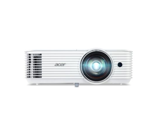Мултимедиен проектор Acer Projector S1287, DLP, Short Throw 0.6, XGA (1024x768), Max WUXGA (1920x1200), 4000 ANSI Lumens, 20,000:1 Dynamic Black, HDMI 3D Ready, 2x HDMI (1.4b), DC Out (5V/1A, USB-A), RS232, Speaker 16W, Bluelight Shield, 3.1 kg, 3Y, White