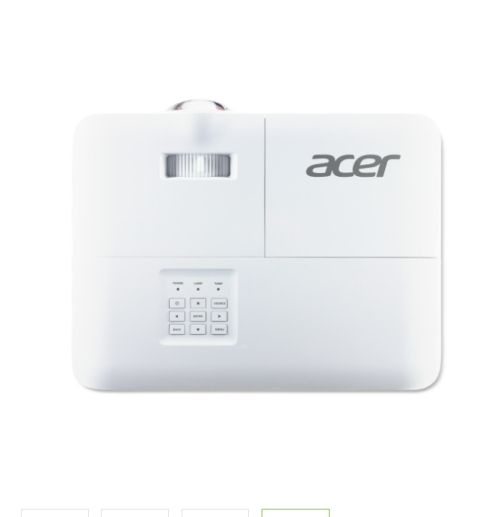 Мултимедиен проектор Acer Projector S1287, DLP, Short Throw 0.6, XGA (1024x768), Max WUXGA (1920x1200), 4000 ANSI Lumens, 20,000:1 Dynamic Black, HDMI 3D Ready, 2x HDMI (1.4b), DC Out (5V/1A, USB-A), RS232, Speaker 16W, Bluelight Shield, 3.1 kg, 3Y, White