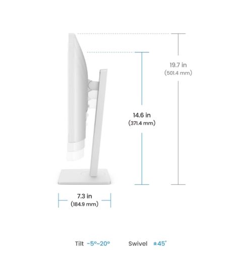 Монитор BenQ GW2486TC 24" IPS, FHD, 100Hz, 1920x1080, USB-C 65W, DP1.2x1, HDMI1.4x1, DP out, Speaker 2Wx2, Height Adjustable Stand, coding mode