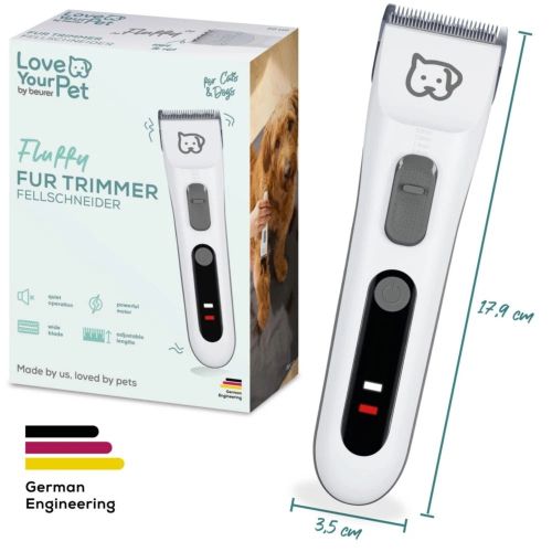 Машинка за подстригване Beurer PP 110 Fluffy Professional grooming for dogs and cats;individually adjustable cutting lengths and extra-long battery life;Quiet motor;Wide stainless steel blade