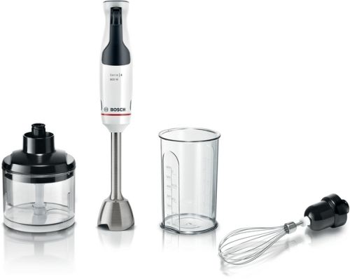 Пасатор Bosch MSM4W421, SER4, Blender, ErgoMaster, 800 W, Dynamic Speed Control, QuattroBlade System, Included Blender, Chopper, Stainless steel whisk & Measuring cup, White