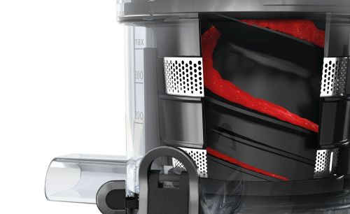 Сокоизстисквачка Bosch MESM731M, Slow juicer VitaExtract 150 W, 55 rpm, 1 speed + reverse function, tritan screw, MixControl lever, juice container 1 l, pulp container 1,3l, 3 filters (fine, coarse and sorbet), black / brushed s/s